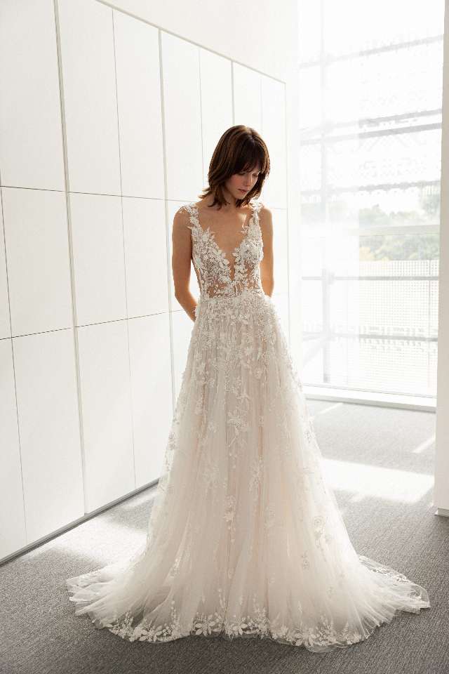 lace a-line bridal gown