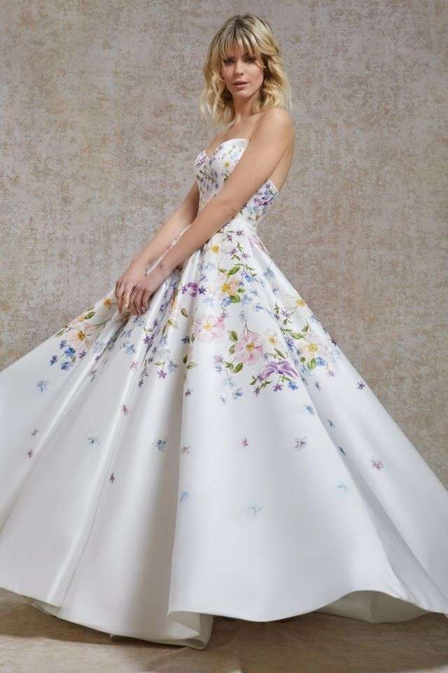 hand painted wedding dress